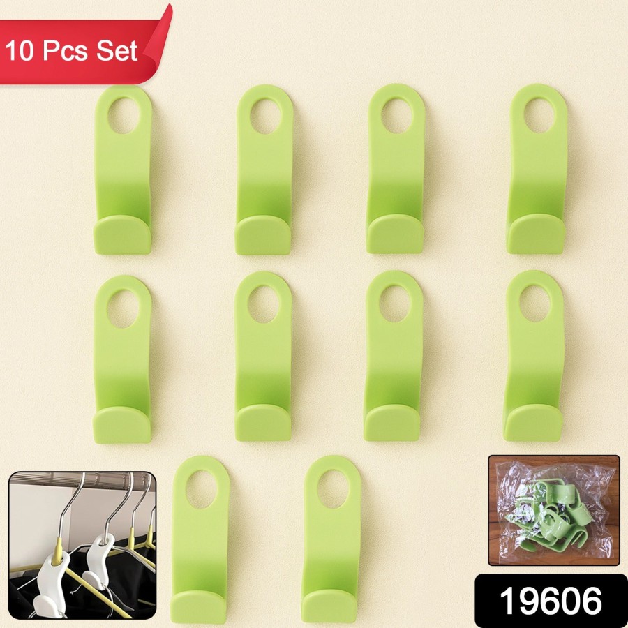 Plastic Hanger Hooks – Space Saving Closet Organizer (10 Pc)