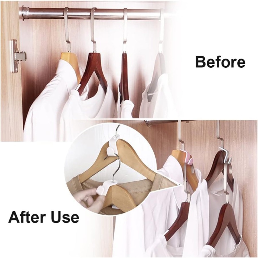 Plastic Hanger Hooks – Space Saving Closet Organizer (10 Pc)