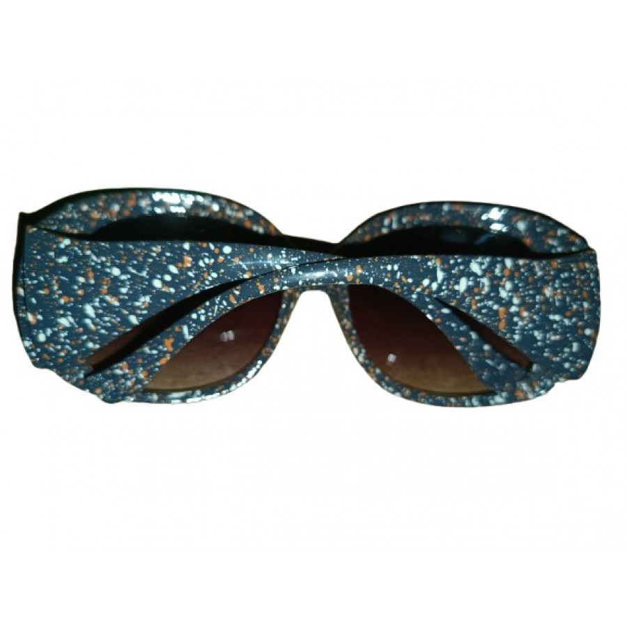 Integrated UV Glasses Fashionable Double Ring Decoration Shades Sunglass