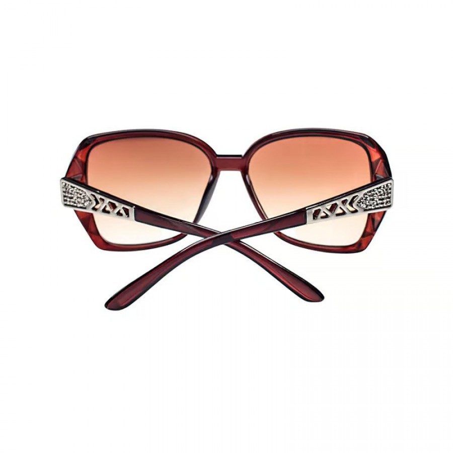 UV Protected Full Rim Stylish Trending & Latest Vintage Oversized Oval Butterfly Gradient Brown Sunglass