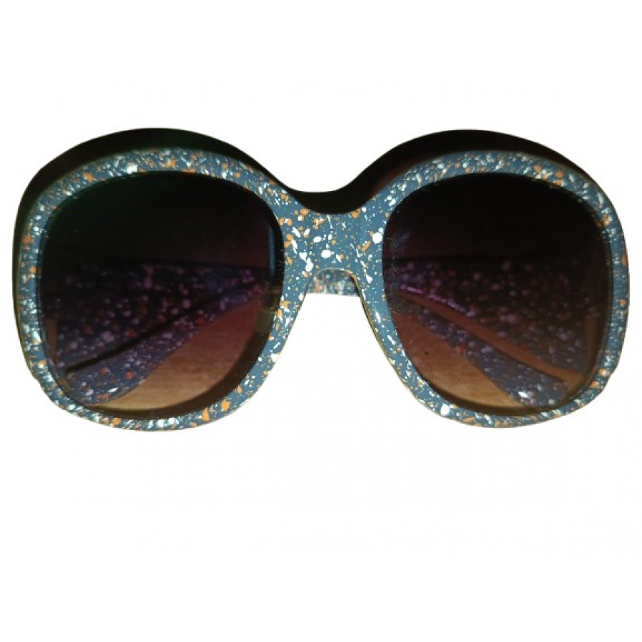 Integrated UV Glasses Fashionable Double Ring Decoration Shades Sunglass