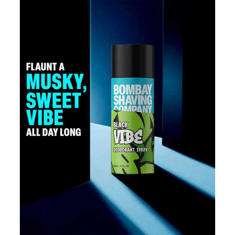 Bombay Shaving Company Black Vibe Men's Deodorant Spray (150 ML)