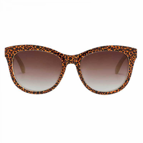 Brown Tiger Print Medium Oversized Wayfarer Shape Sunglass