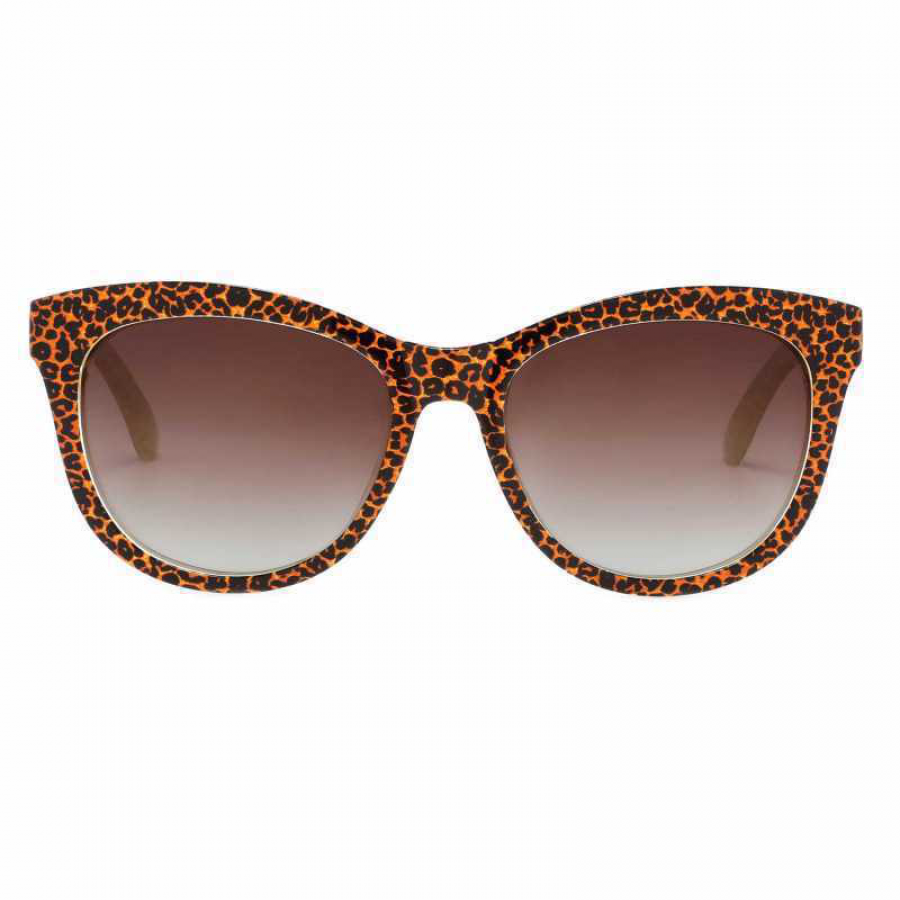 Brown Tiger Print Medium Oversized Wayfarer Shape Sunglass