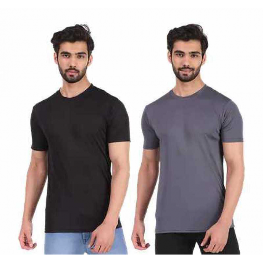 Drifit T-Shirt Black Colour 1 Pcs + Drifit T-Shirt Grey Colour 1 Pcs