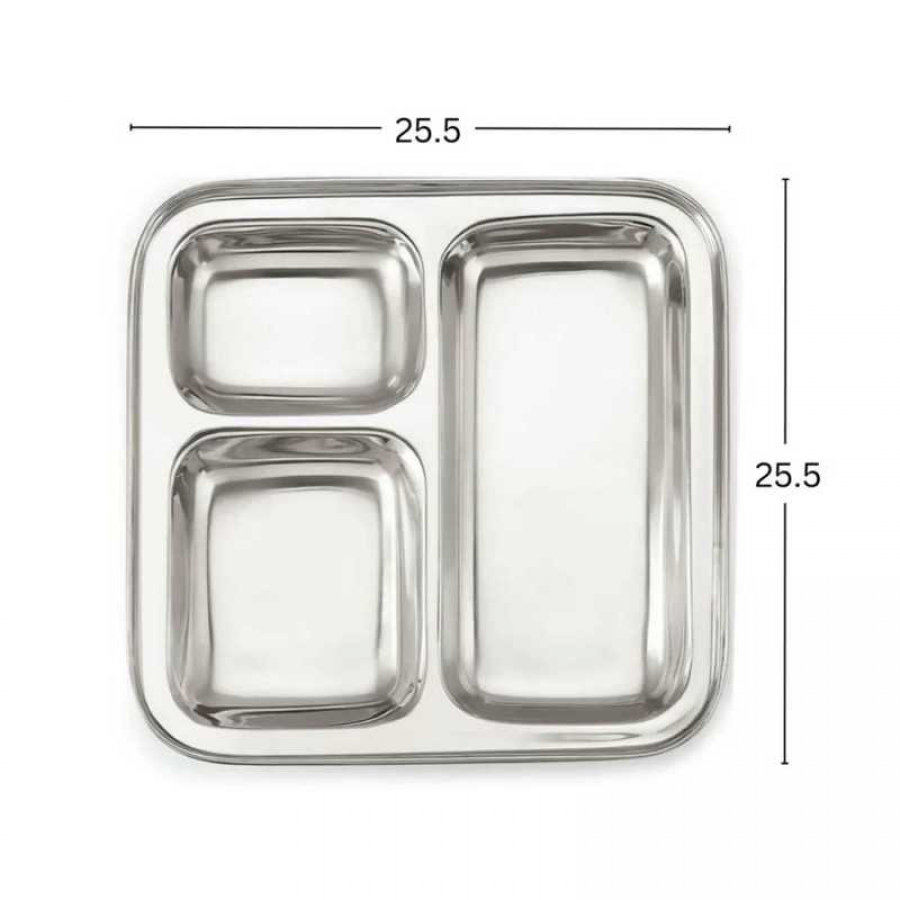 Jensons Stainless Steel 3 In 1 Partation Plate