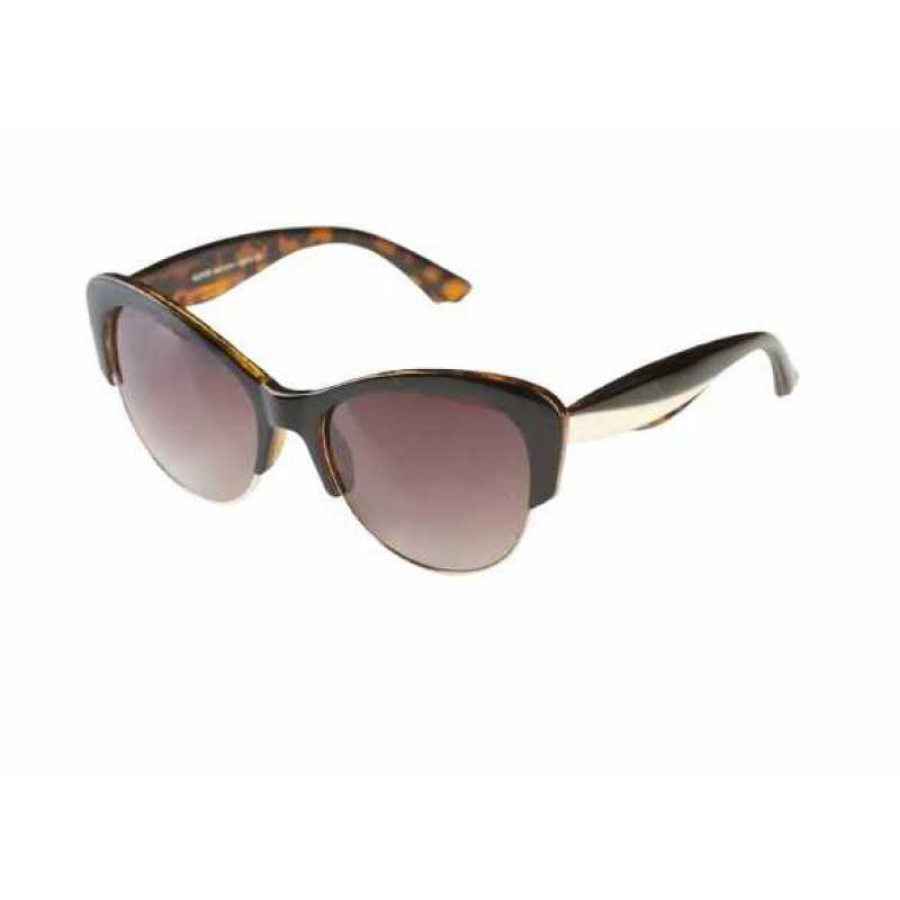 Luxury Fashion Semi Rimless Frame Mirrored Sunglass