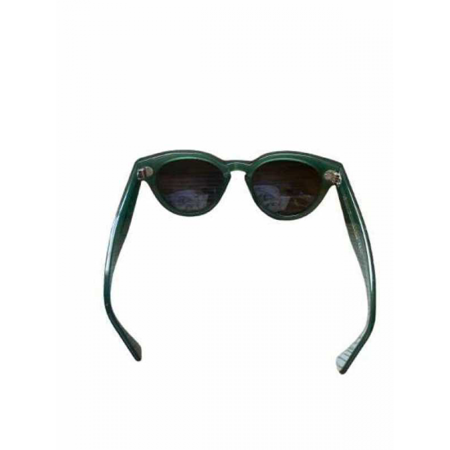 Round Acetate Matte Green Sunglass