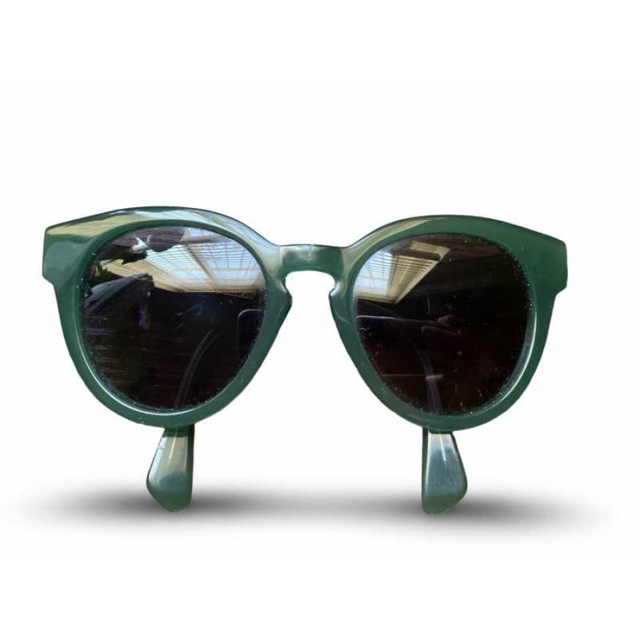 Round Acetate Matte Green Sunglass
