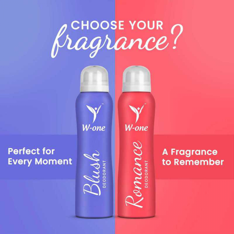 W-one Blush Deodorant For Women (150 ML) + W-one Romance Deodorant For Women (150 ML)
