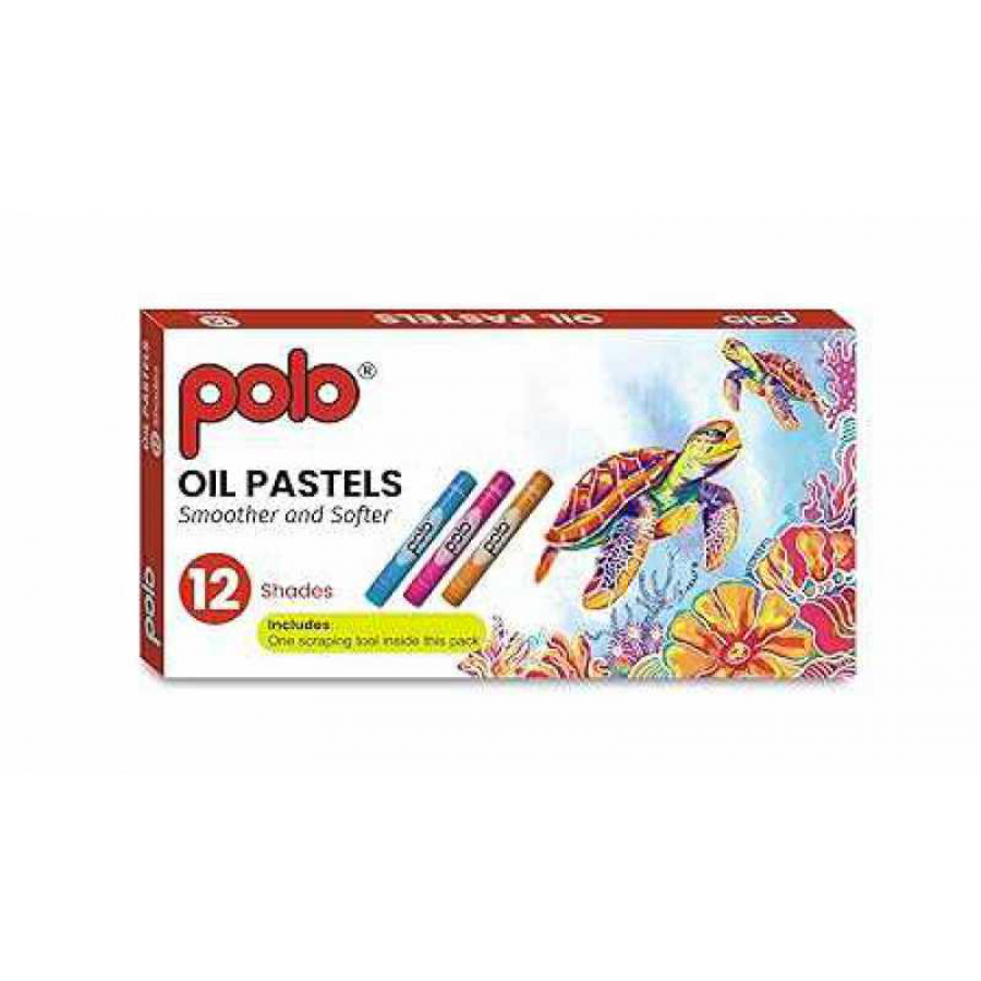 Polo Oil Pastels Smoother and Softer 12 Shades Includes Free Scraping Tool