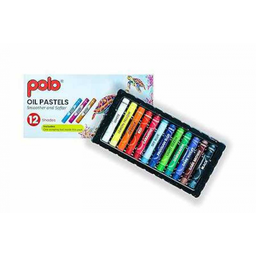Polo Oil Pastels Smoother and Softer 12 Shades Includes Free Scraping Tool