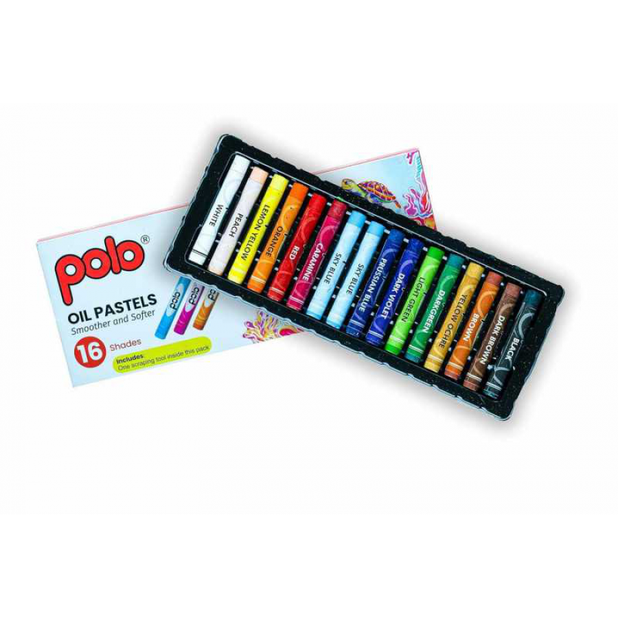 Polo Oil Pastels Smoother and Softer 16 Shades Includes Free Scraping Tool